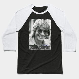 John Denver// black white design Baseball T-Shirt